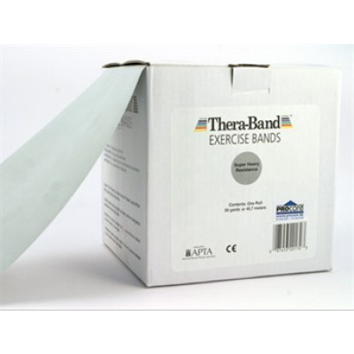 Thera-Band elastisk bånd 45 m (Sølv - Svært hardt)